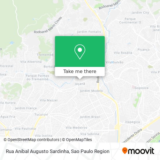 Mapa Rua Anibal Augusto Sardinha