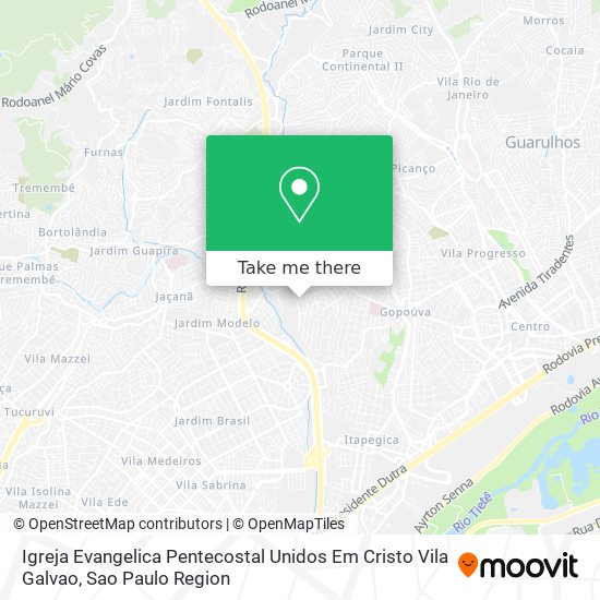 Igreja Evangelica Pentecostal Unidos Em Cristo Vila Galvao map