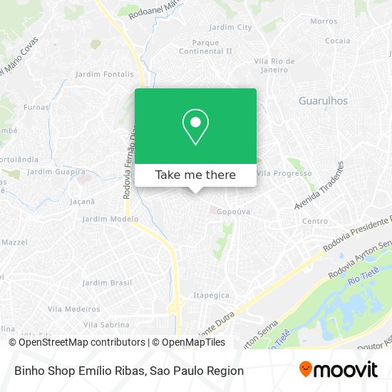 Binho Shop  Emílio Ribas map