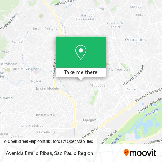 Avenida Emílio Ribas map