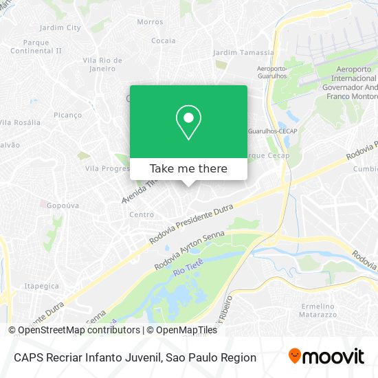 CAPS Recriar Infanto Juvenil map