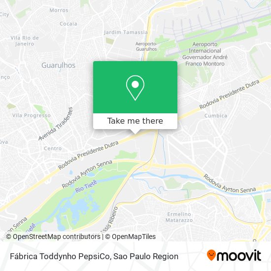 Fábrica Toddynho PepsiCo map