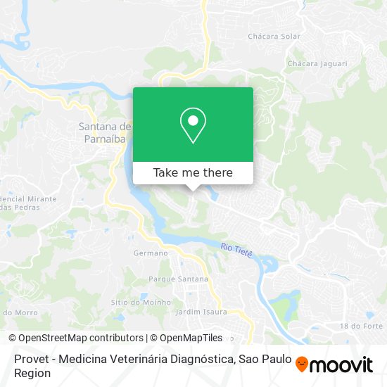 Provet - Medicina Veterinária Diagnóstica map