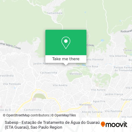 Mapa Sabesp - Estação de Tratamento de Água do Guaraú (ETA Guaraú)