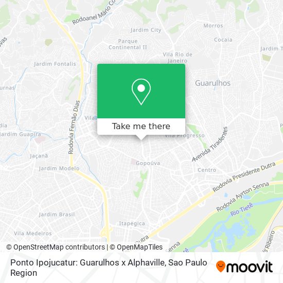 Ponto Ipojucatur: Guarulhos x Alphaville map