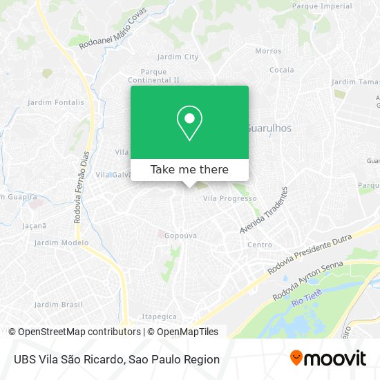 Mapa UBS Vila São Ricardo