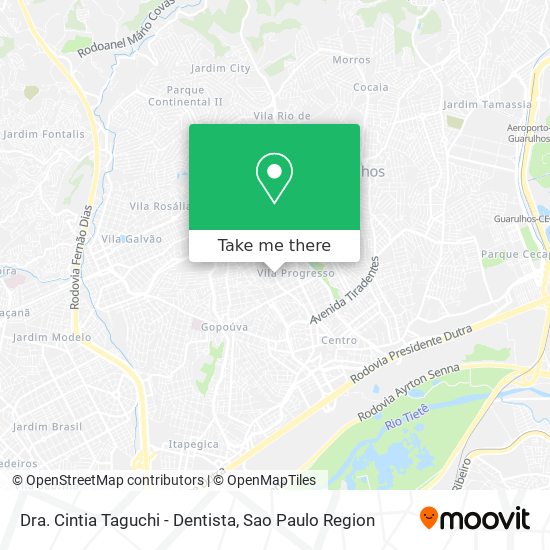 Mapa Dra. Cintia Taguchi - Dentista