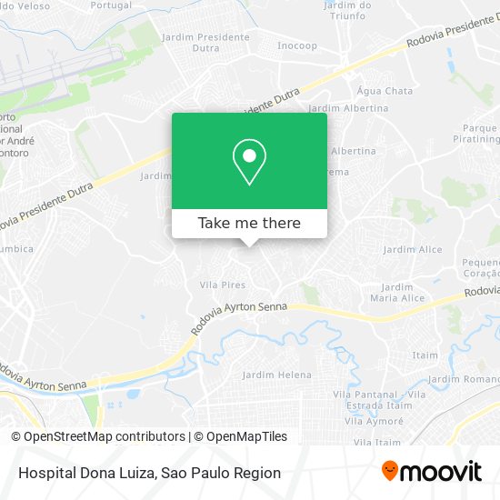 Hospital Dona Luiza map