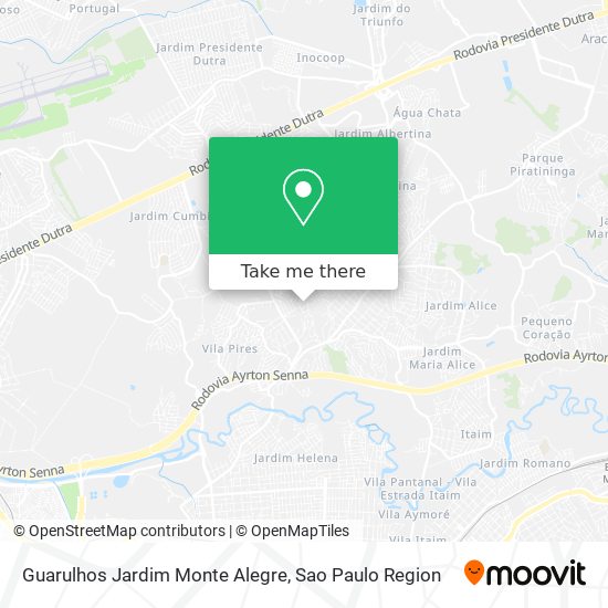 Mapa Guarulhos Jardim Monte Alegre