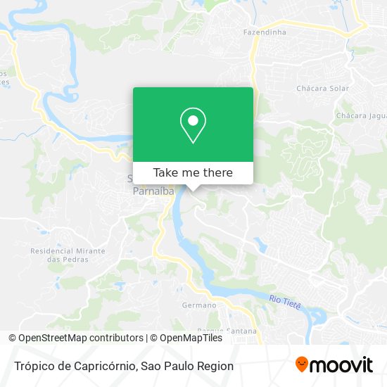 Trópico de Capricórnio map