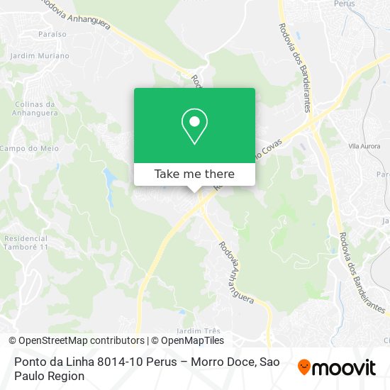 Mapa Ponto da Linha 8014-10 Perus – Morro Doce