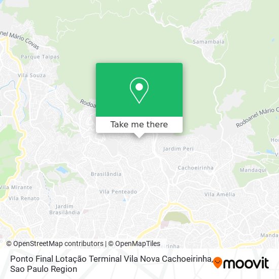 Ponto Final Lotação Terminal Vila Nova Cachoeirinha map