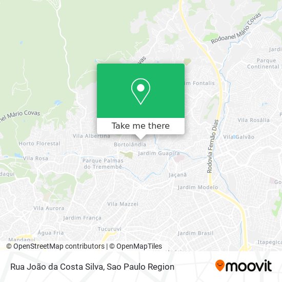Mapa Rua João da Costa Silva