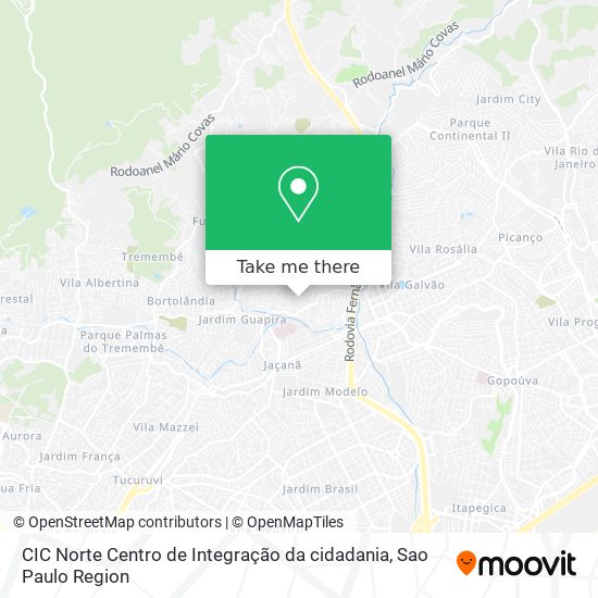 CIC Norte Centro de Integração da cidadania map