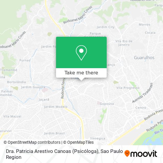 Mapa Dra. Patricia Arestivo Canoas (Psicóloga)