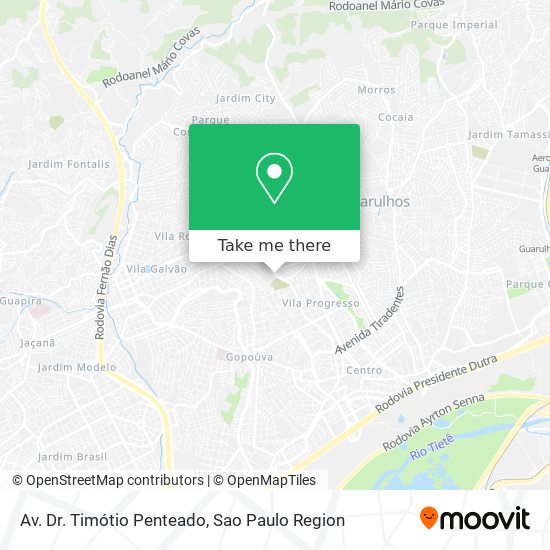Mapa Av. Dr. Timótio Penteado