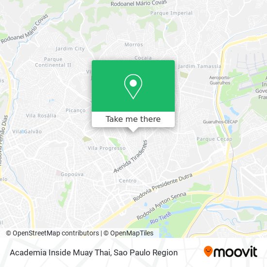 Academia Inside Muay Thai map