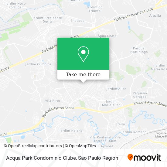 Mapa Acqua Park Condominio Clube