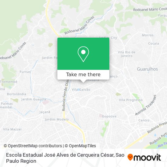 Mapa Escola Estadual José Alves de Cerqueira César