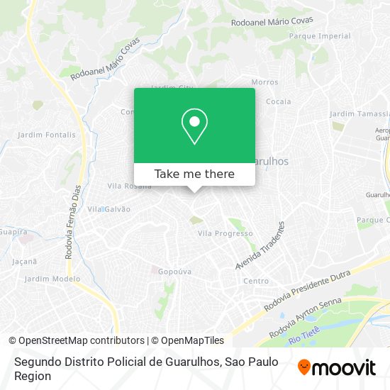 Mapa Segundo Distrito Policial de Guarulhos