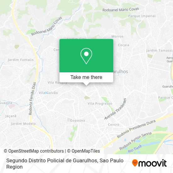 Segundo Distrito Policial de Guarulhos map