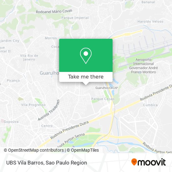 Mapa UBS Vila Barros