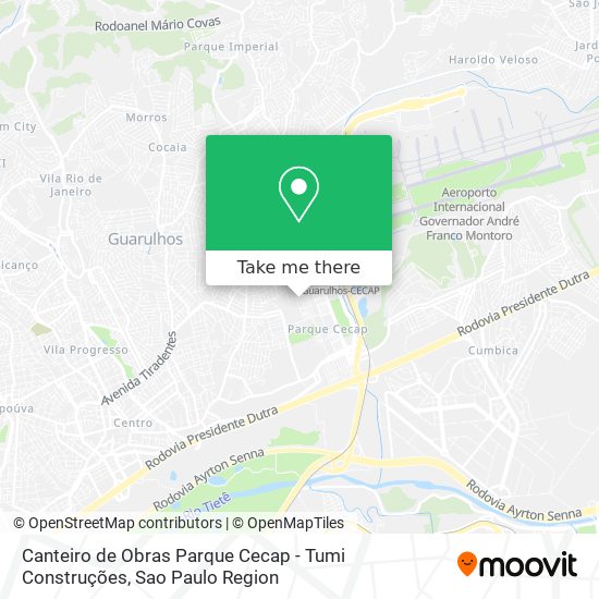 Mapa Canteiro de Obras Parque Cecap - Tumi Construções