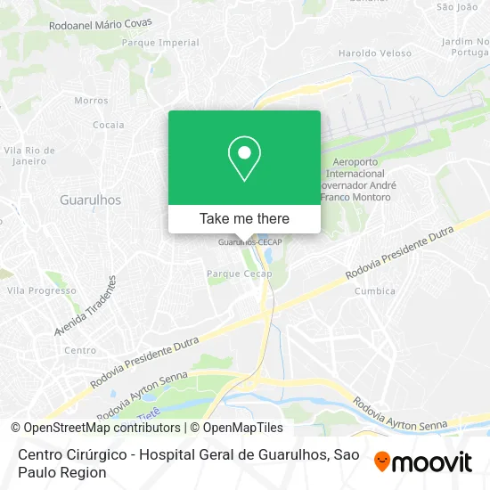 Centro Cirúrgico - Hospital Geral de Guarulhos map