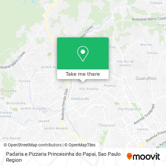 Padaria e Pizzaria Princesinha do Papai map
