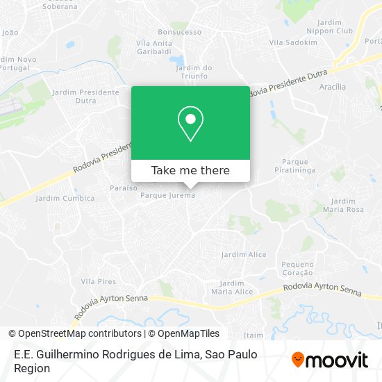 Mapa E.E. Guilhermino Rodrigues de Lima