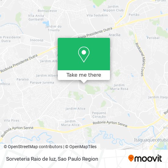 Sorveteria Raio de luz map