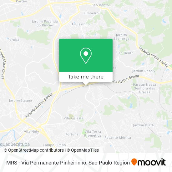 MRS - Via Permanente Pinheirinho map