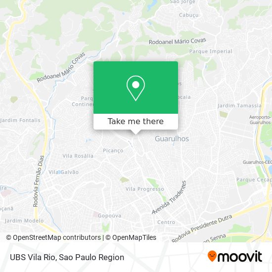 Mapa UBS Vila Rio