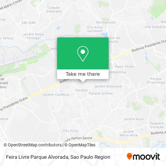 Mapa Feira Livre Parque Alvorada