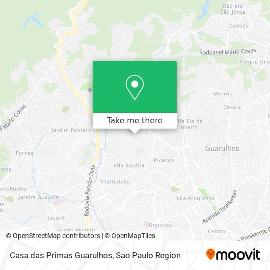 Casa das Primas Guarulhos map