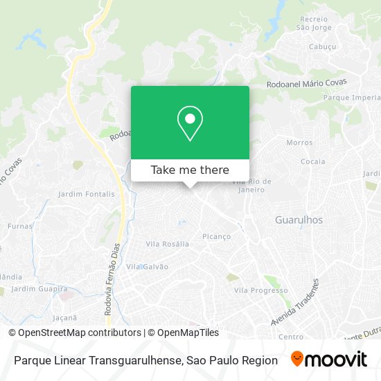 Parque Linear Transguarulhense map