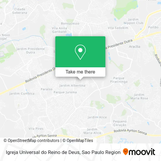Mapa Igreja Universal do Reino de Deus