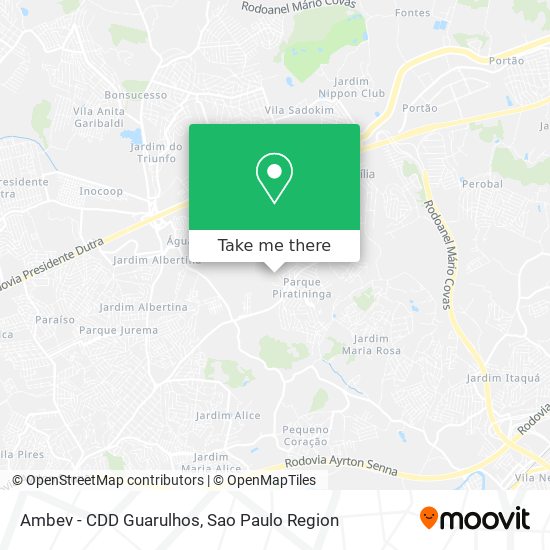 Ambev - CDD Guarulhos map