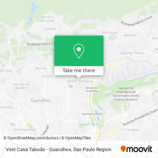Vest Casa Taboão - Guarulhos map