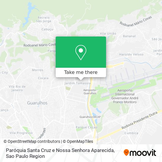 Mapa Paróquia Santa Cruz e Nossa Senhora Aparecida