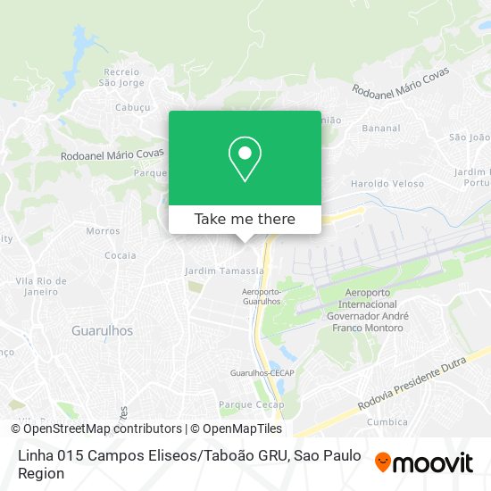 Mapa Linha 015 Campos Eliseos / Taboão GRU
