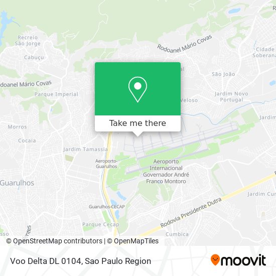 Mapa Voo Delta DL 0104