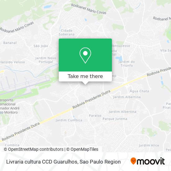 Livraria cultura CCD Guarulhos map