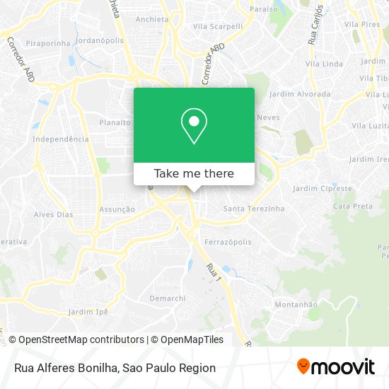 Mapa Rua Alferes Bonilha