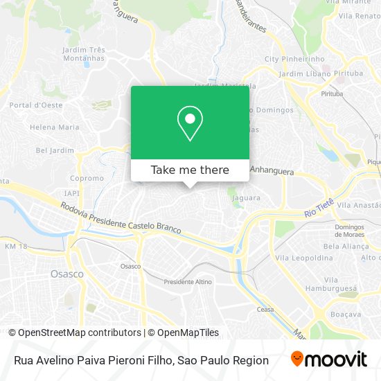 Rua Avelino Paiva Pieroni Filho map