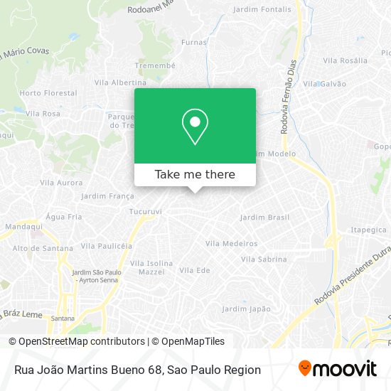 Mapa Rua João Martins Bueno 68