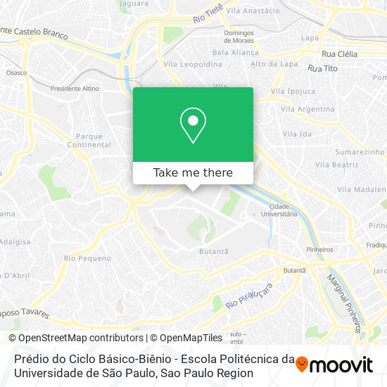 Prédio do Ciclo Básico-Biênio - Escola Politécnica da Universidade de São Paulo map