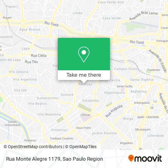 Rua Monte Alegre 1179 map