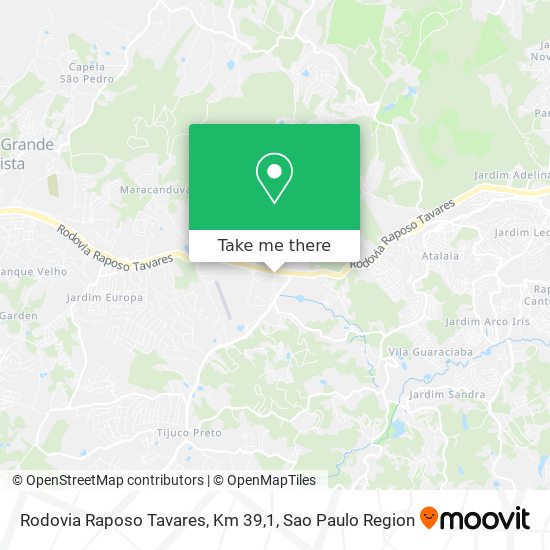 Mapa Rodovia Raposo Tavares, Km 39,1