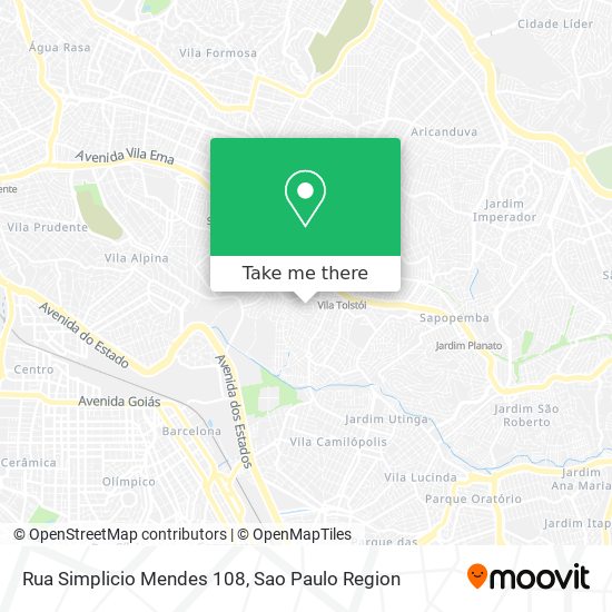 Rua Simplicio Mendes 108 map